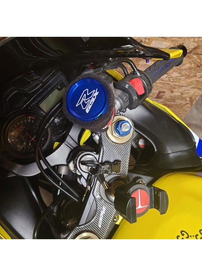 MOWOK For Suzuki GSX-R Gsxr 600 750 1000 GSX-R750 gsx-r600 gsxr1000 Motorcycle CNC aluminium alloy Front Brake Fluid Reservoir Protection Cover and Reservoir cap sock (Blue) - Image 2