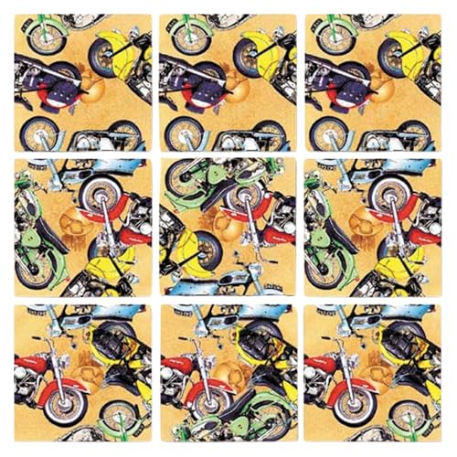 B Dazzle Classic Motorcycles Scramble Squares 9 Piece Puzzle - Image 1