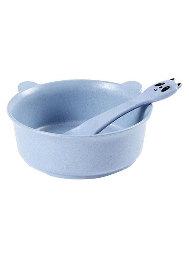 Unbreakable Bowls,Cartoon Panda Design Feeding Bowl With Spoon,Wheat Straw Dinnerware , Dinner Plates, Dessert Plate,Lightweight,Cereal Bowls, Anti Scald and Anti Drop Microwave Oven is Available - Image 4