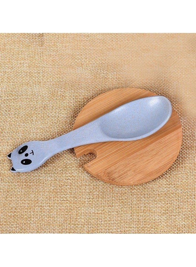 Unbreakable Bowls,Cartoon Panda Design Feeding Bowl With Spoon,Wheat Straw Dinnerware , Dinner Plates, Dessert Plate,Lightweight,Cereal Bowls, Anti Scald and Anti Drop Microwave Oven is Available - Image 3