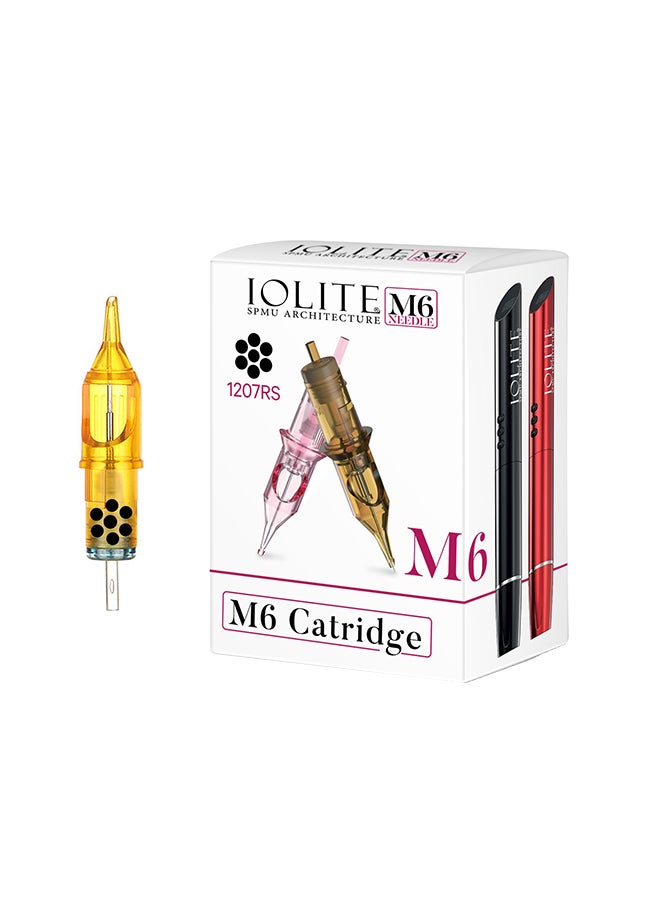 IOLITE 10- Pieces Tattoo Cartridge Needles, Pen SPMU Machine M6 Disposable Universal - 1207RS - Image 1