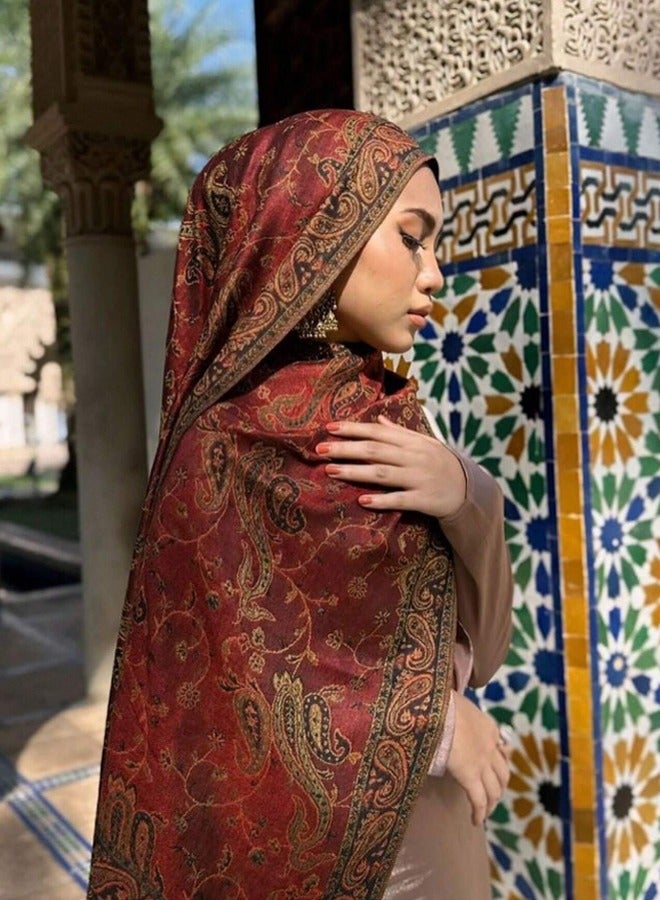 النساء الحجاب الكاجو مطبوعة الوشاح غطاء كامل الحجاب - Image 1