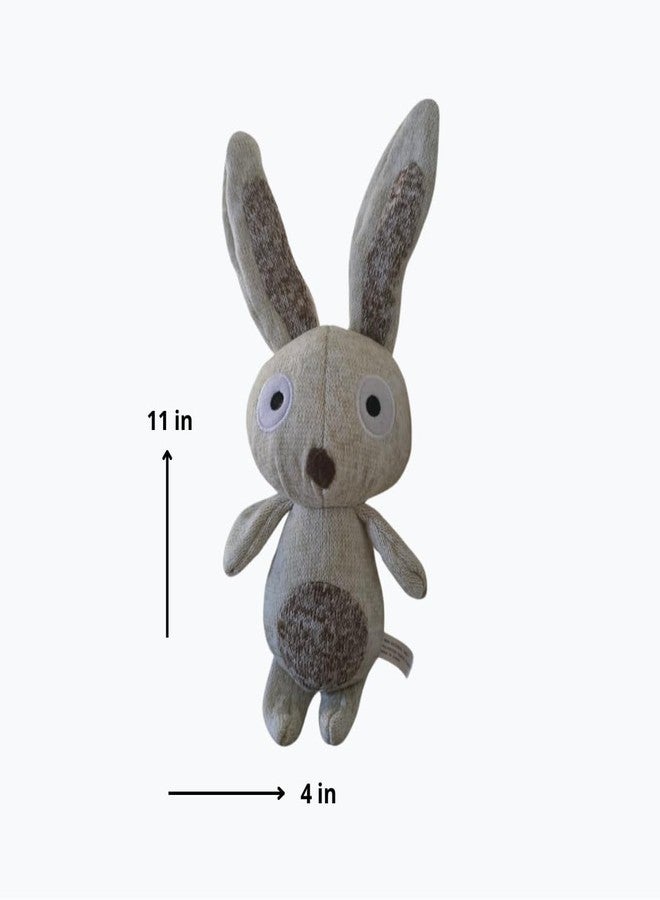 Set of 2 Plush Dog Toys – Monkey & Bunny, Soft Durable Squeaky Pet Toys for Interactive Play - Image 2