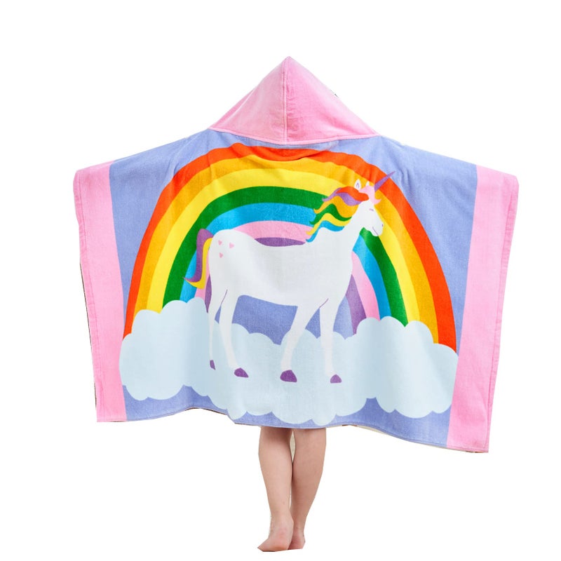 Bavilk Kids Bath Towels, Kids Towel Girls Boys Hooded Beach,Bathroom,Pool Swim Towels 30 Ã— 50 INCH Large Size Ultra Absorbent Cute Cartoon Animal Full Vitality 100% Cotton Wearable Wrap for Child - Image 5
