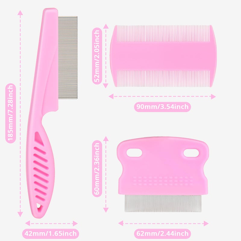 Jegtew 4 Pack Double sided Flea Comb,for Cats and Dogs - Image 2