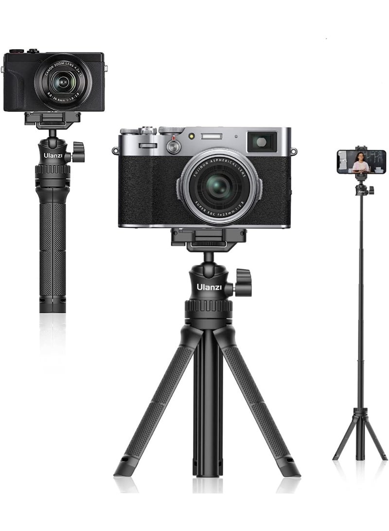 Ulanzi Mini Vlog Tripods with 360° Ball Head & Cold Shoe Lightweight Portable Travel Vlog Selfie Stick Handle Grip Tripod for iPhone, for DSLR, for Sony (MT-34) - Image 1