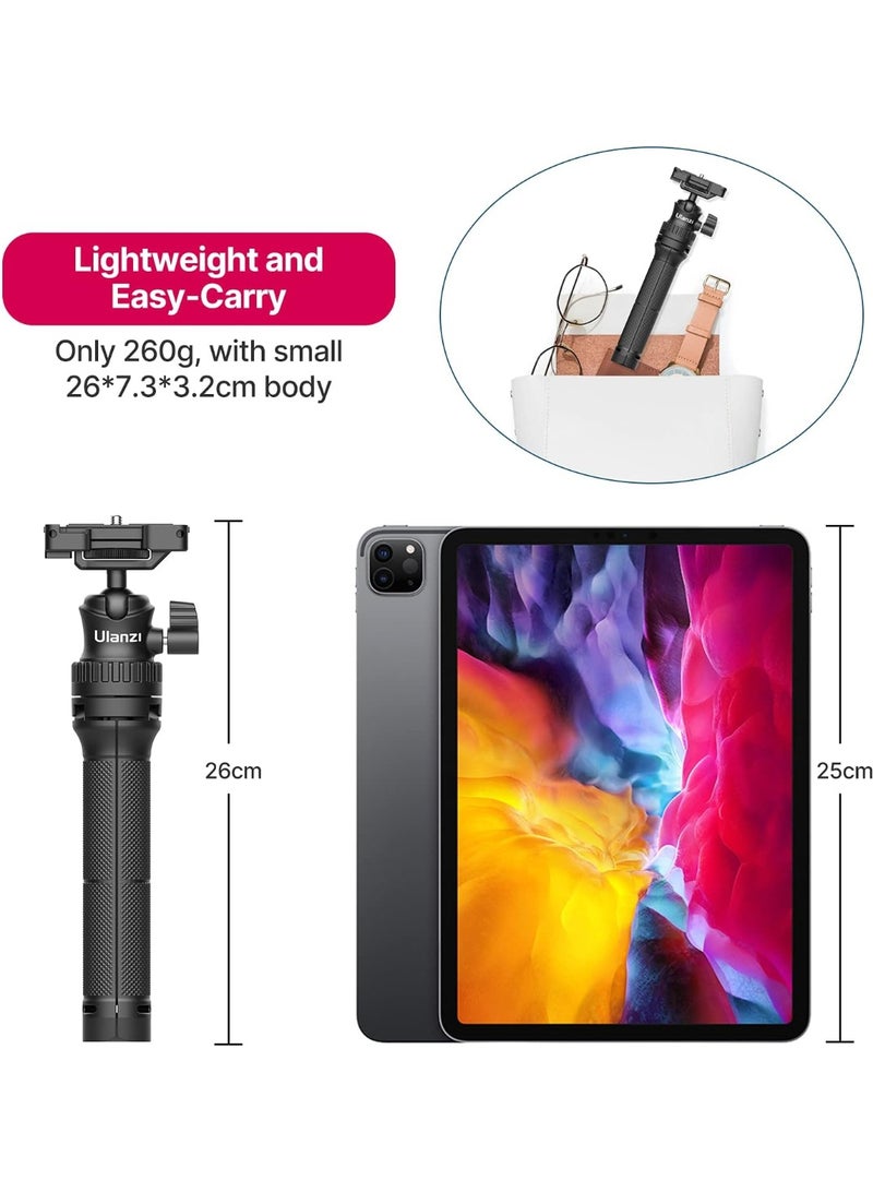 Ulanzi Mini Vlog Tripods with 360° Ball Head & Cold Shoe Lightweight Portable Travel Vlog Selfie Stick Handle Grip Tripod for iPhone, for DSLR, for Sony (MT-34) - Image 2