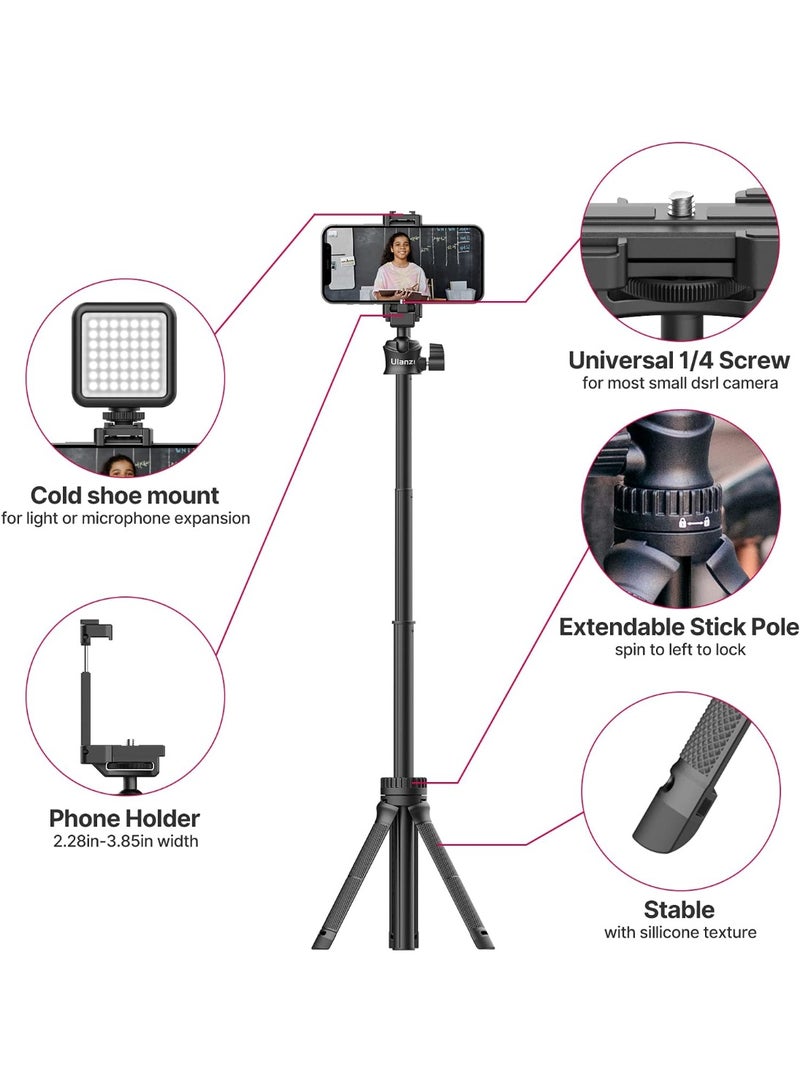 Ulanzi Mini Vlog Tripods with 360° Ball Head & Cold Shoe Lightweight Portable Travel Vlog Selfie Stick Handle Grip Tripod for iPhone, for DSLR, for Sony (MT-34) - Image 3