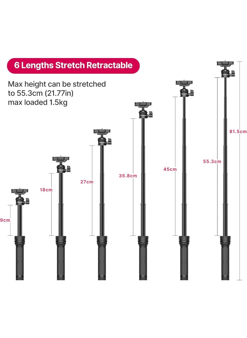 Ulanzi Mini Vlog Tripods with 360° Ball Head & Cold Shoe Lightweight Portable Travel Vlog Selfie Stick Handle Grip Tripod for iPhone, for DSLR, for Sony (MT-34) - Image 5