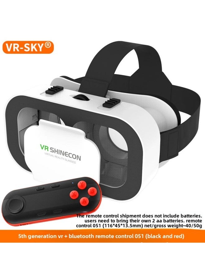 Portable VR Headset Virtual Reality Glasses 3D Gaming Eyewear Lightweight Design For Mobile Devices Fashionable And Business Use-Color:5 Generation VR 051 Remote Control - Image 1