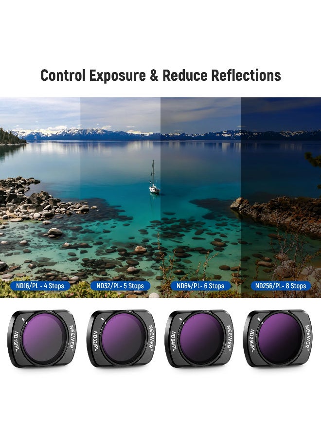 NEEWER Magnetic ND/PL Filter Kit 6-Pack for DJI Pocket 3 – Multi-Coated HD Optical Glass, UV/CPL/ND16/32/64/256, Anti-Glare, Color Boost, Quick Attach Camera Filters for OSMO Pocket 3 - Image 5