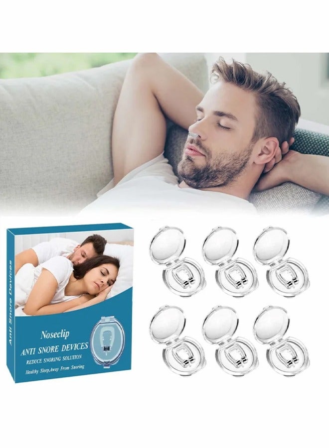مقاطع الأنف المضادة للشخير جهاز موسع الأنف تحسين عادات التنفس في الفم لتخفيف ضيق التنفس للجنسين 6 قطع - Image 1