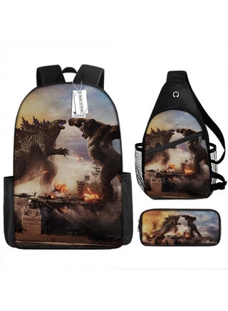 3-Piece Godzilla VS Kong 3D Print Backpack Set - pzsku/ZBF01EAB0A366EE273F25Z/45/_/1709119995/46ab3a09-33bc-4ee8-b13f-f504a6af93a1