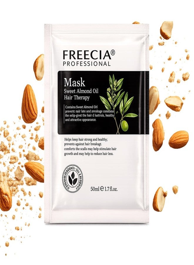 FREECIA Professional Hair Mask for Dry & Damaged Hair with Sweet Almond Oil, Prevents Hair Loss & Breakage, Locks Moisture, Scalp Care, Soft and Shiny Hair, Suitable for Men & Women - 50ml - Image 1