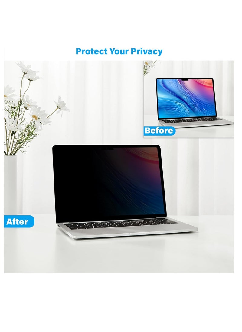 Generic - 1Pack Privacy Screen Protector for Macbook Air 15 inch 2022 M2 (A2941)/2024 M3(A3114)/2025 M4(A3241),Magnetic Installation Screen Protector, Anti-Blue Light Screen Filter, Compatible with Macbook Air 15.3 inch - Image 1