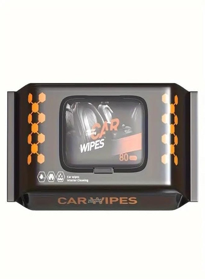 FOMQUAZLI Car Cleaning Wipes I Car Cleaning Tissue Papers I Dust Remover Wet Tissue Papers I Wet Tissue Papers for Car Interior (Pack of 1 (80 Pcs)) - Image 1