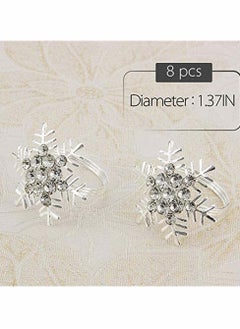 Excefore 8-Piece Set Napkin Ring Table Setting Suitable  - Image 4