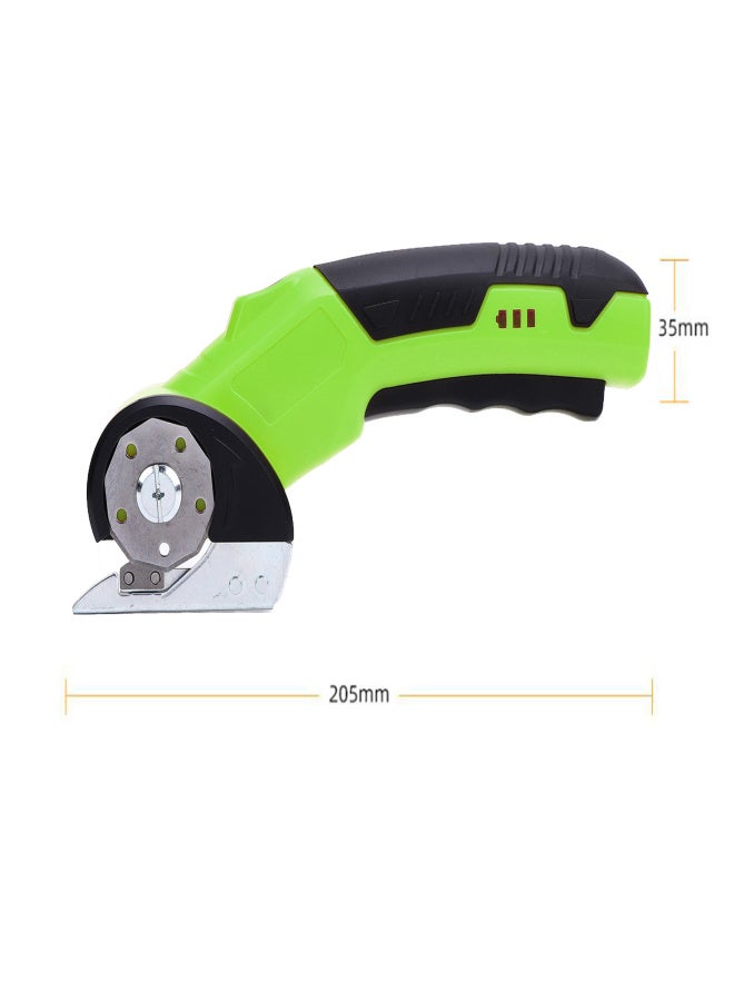 Cordless Electric Scissors 3.6V Rechargeable Cardboard Box Cutter Fabric Scissor with Spare Blade Safety Lock & LED Light for Leather Carpet Plastic Cutting Sewing Crafting Project Green - Image 3