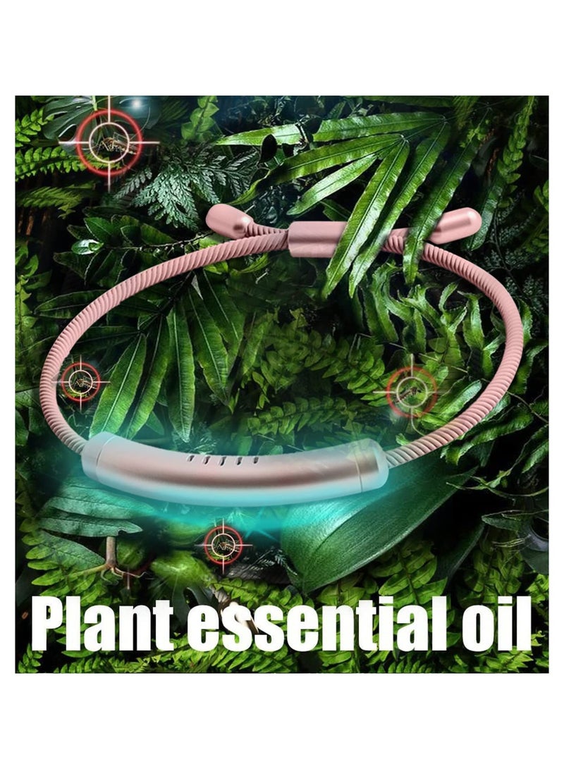 Zikra Mosquito Repellent Wristband,Adjustable Essential Oil Anti Mosquito Bracelet with 6 Replacement Sticks,Magnetic Anti Mosquito Wristband for Indoor Outdoor Trip 100% Natural Plant Essential Oil (Pink) - Image 3