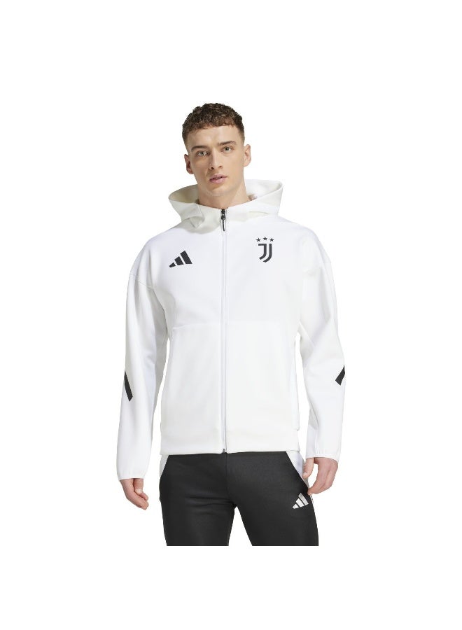 Adidas Juve Anth Jkt White Football Track Tops For Men XS  - Image 2
