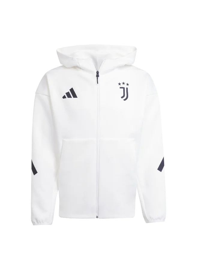 adidas Juve Anth Jkt White Football Track Tops For Men XS