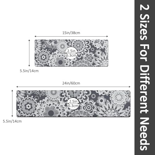 yrhsnclsdg 24" X 5.5" Kitchen Sink Splash Guard Faucet Mat Mandala Super Absorbent Fast Drying Faucet Guard & Draining Mat Sink Splash Guard Behind Faucet for Kitchen, Bathroom - Image 2