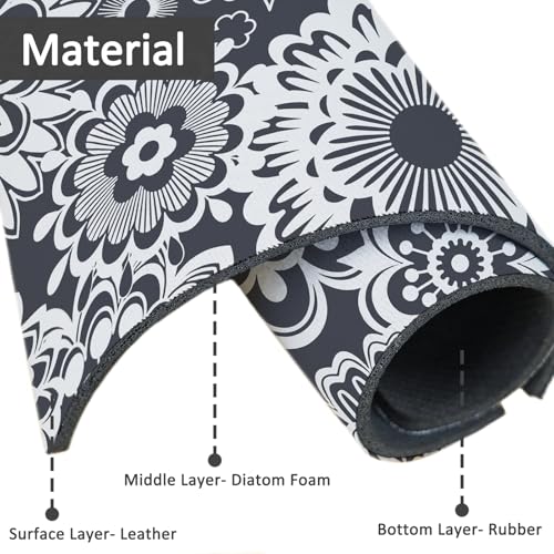 yrhsnclsdg 24" X 5.5" Kitchen Sink Splash Guard Faucet Mat Mandala Super Absorbent Fast Drying Faucet Guard & Draining Mat Sink Splash Guard Behind Faucet for Kitchen, Bathroom - Image 4