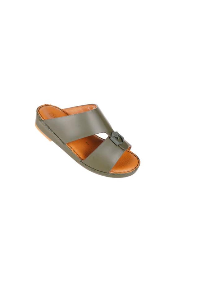 barjeel uno 008-3590  Barjeel Uno Boys Arabic Sandals BC-2025 Olive  - Image 2