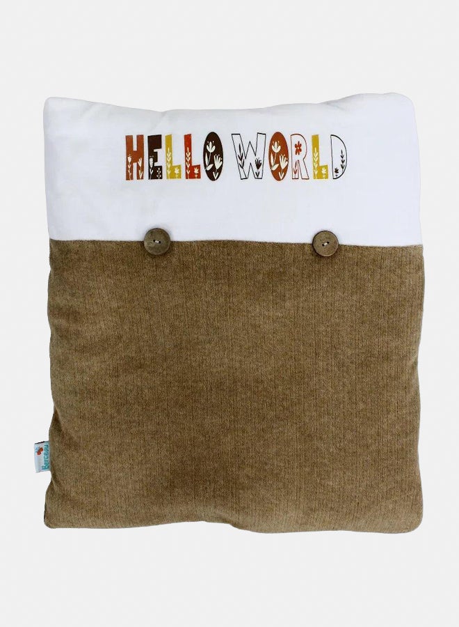 Berceau Unisex Velvet Baby Sleeping Bag with Hello World Print - Image 1