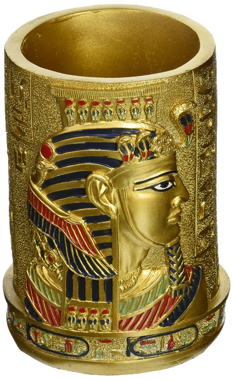 Design Toscano QL1244 Egyptian Pharaoh Pen Vessel,full color - Image 1