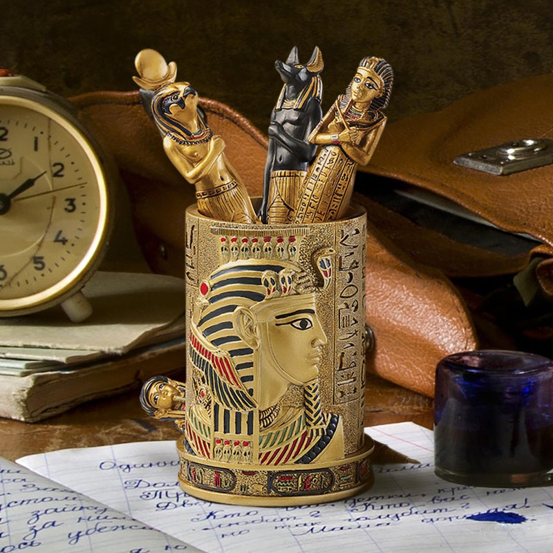 Design Toscano QL1244 Egyptian Pharaoh Pen Vessel,full color - Image 2