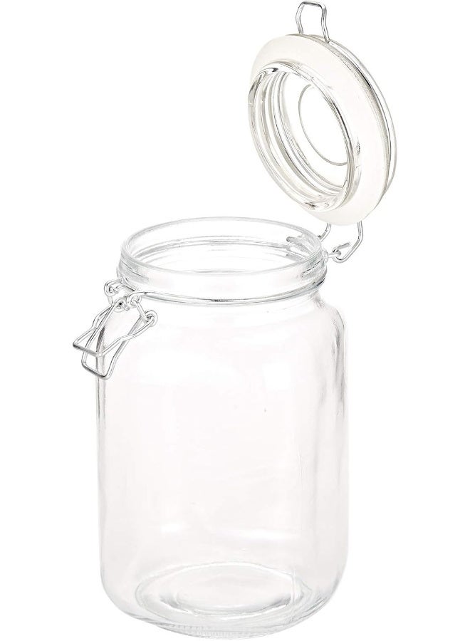 Harmony 2724623305677 Glass Jar with Glass Lid and Metal Clip, 1500 ml - Image 2