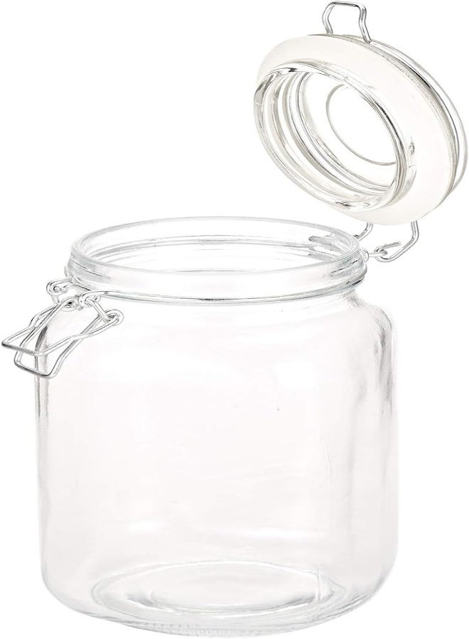 Harmony 2724623305677 Glass Jar with Glass Lid and Metal Clip, 1500 ml - Image 3