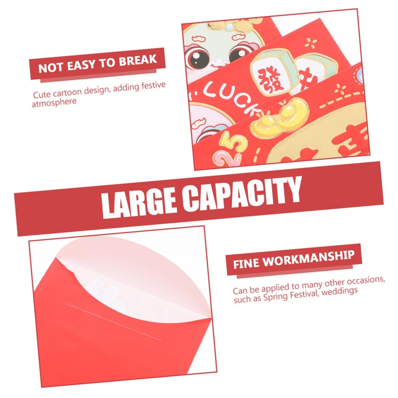 Traditional Chinese New Year Red Envelopes 10 Pack For Cash Gifts Wedding And Lunar Festival - Image 4