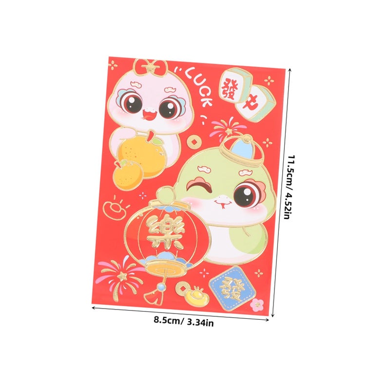 Traditional Chinese New Year Red Envelopes 10 Pack For Cash Gifts Wedding And Lunar Festival - Image 3