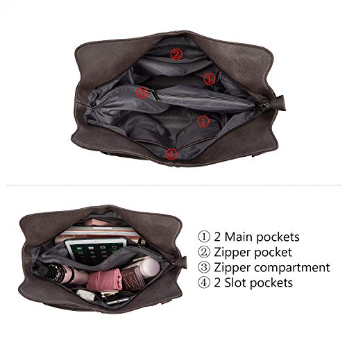 Realer Tote Bag for Women PU Leather Shoulder Bags Fashion Hobo Bags Large Purse and Handbags with Adjustable Shoulder Strap - Image 4