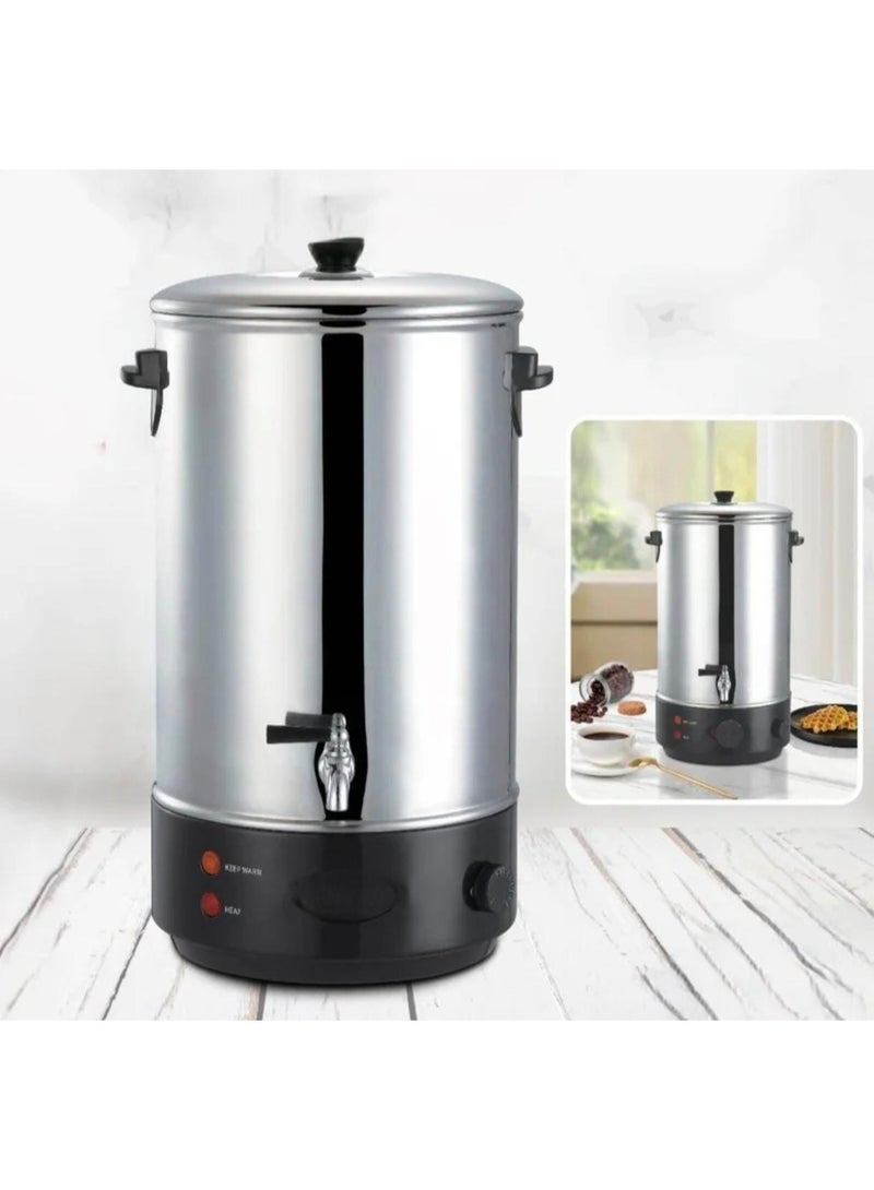 غلاية مياه كهربائية سعة 20 لترًا من الفولاذ المقاوم للصدأ - موزع مياه ساخنة كبير مع عزل مزدوج الطبقة والتحكم في درجة الحرارة وحماية السلامة - مثالي للشاي والقهوة والمكتب - Image 2