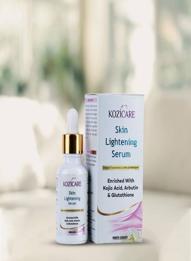 Kozicare Skin Lightening Serum Enriched With Kojic Acid, Arbutin and Glutathione | Maximum Strength Brightening for Face, Neck & Body - Dark Spots, Hyperpigmentation - 30ml (Pack of 2) - Image 5