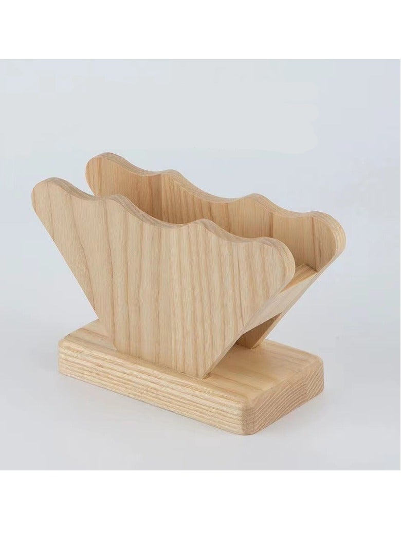 Beauenty Coffee Filter Holder, Coffee Paper Storage Container Bamboo Coffee Filter Paper Dispenser Rack with Dustproof Cover Filter Paper Organizer - Image 2