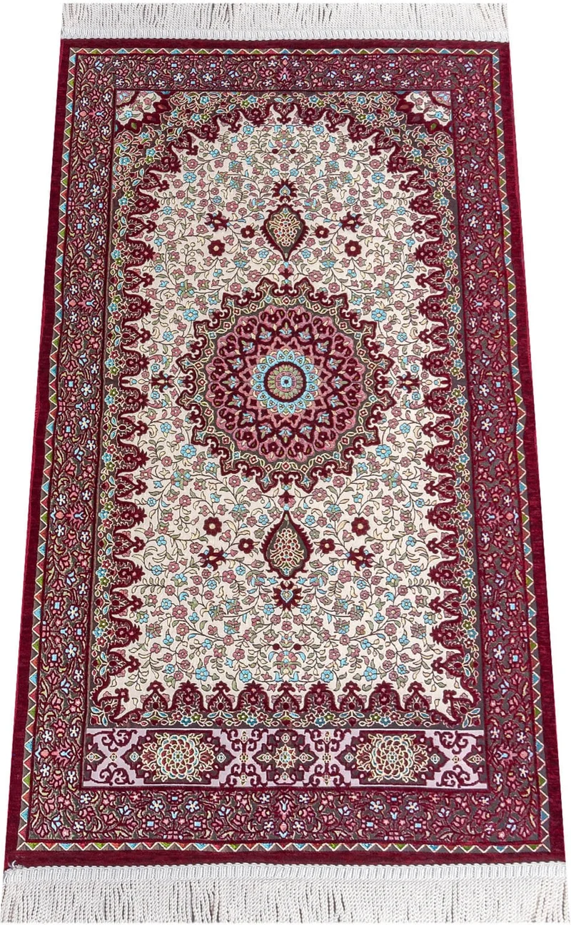 ايهفان اونلاين Authentic Ultra Luxury Chenille Prayer Rug Red