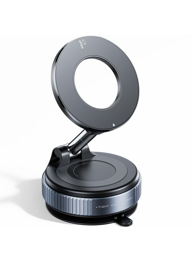 HOMESTAR Faatchoi‌ ‌Vacuum Magnetic Phone Holder‌ - 360° Adjustable ‌Magsafe Car Mount‌, Foldable ‌Car Phone Holder‌ with Strong ‌Suction Cup Mount‌, Universal Fit for All Smartphones - Image 1
