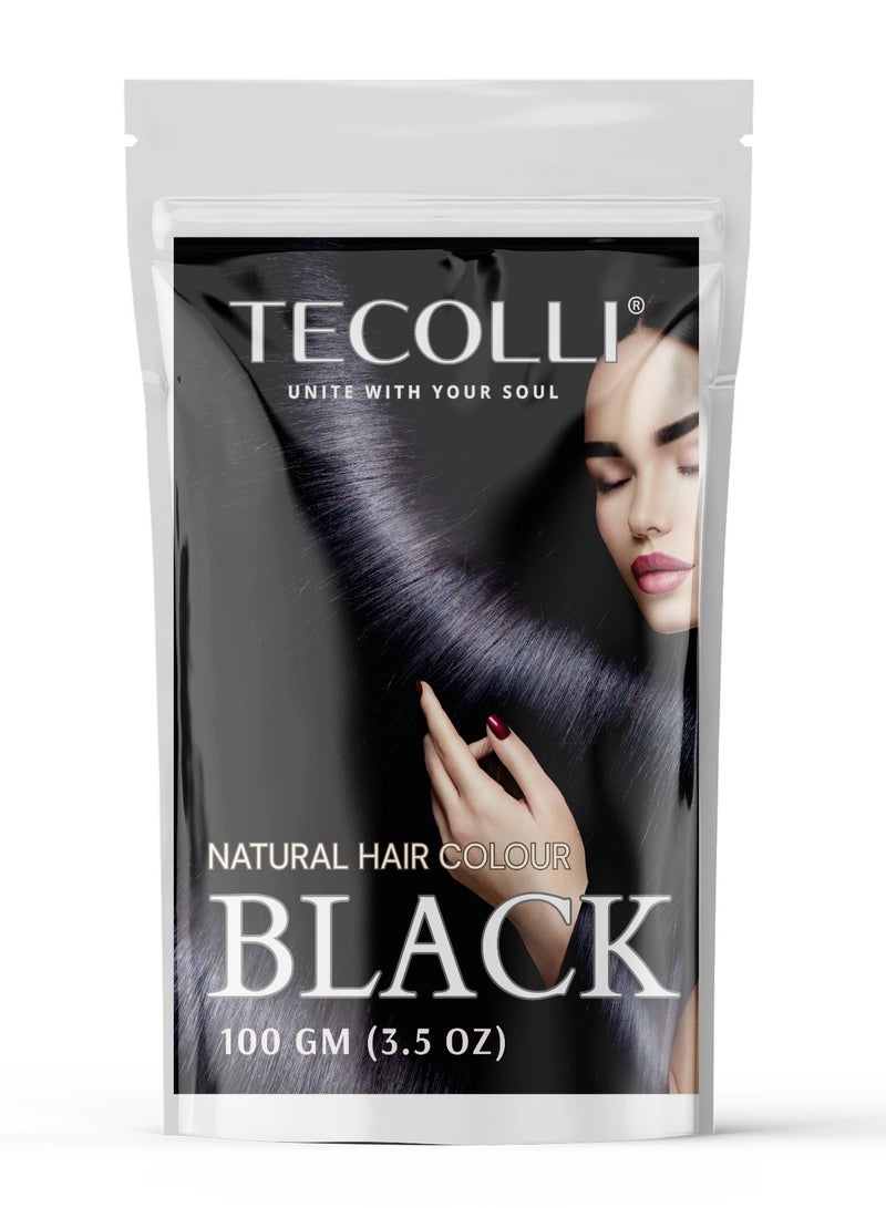 لون شعر أسود طبيعي (100 جم) بدون مواد كيميائية | بدون أمونيا | بدون بارابين