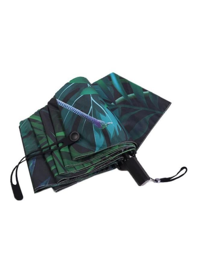 Flamingo Printed Umbrella Black/Red/Green