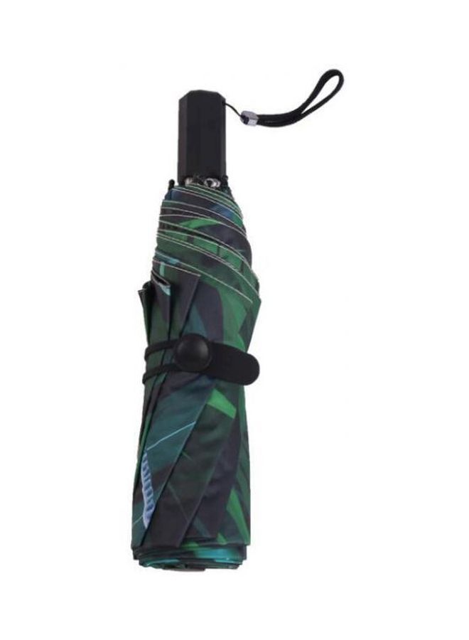 Flamingo Printed Umbrella Black/Red/Green
