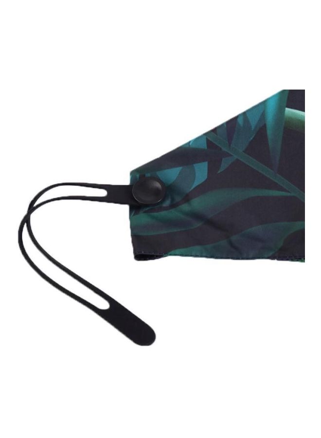 Flamingo Printed Umbrella Black/Red/Green