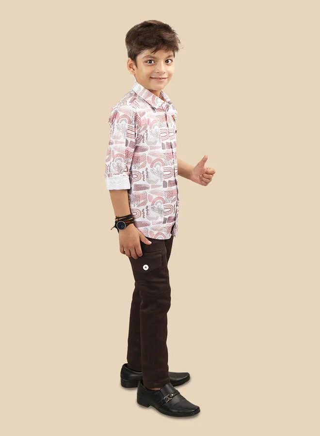 Ts Trends Ts Trends Printed Buttoned Shirt and Pant Set