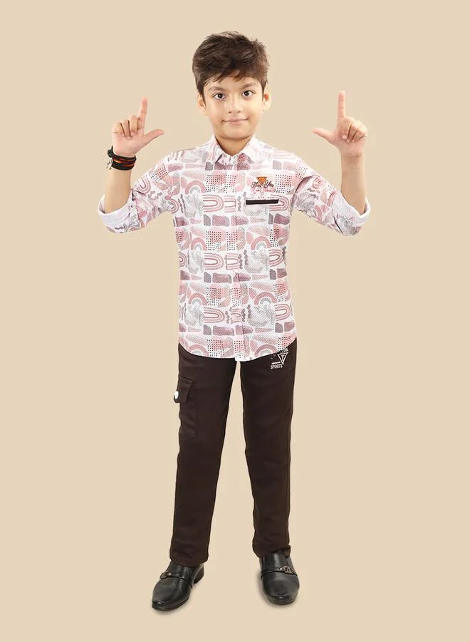 Ts Trends Ts Trends Printed Buttoned Shirt and Pant Set