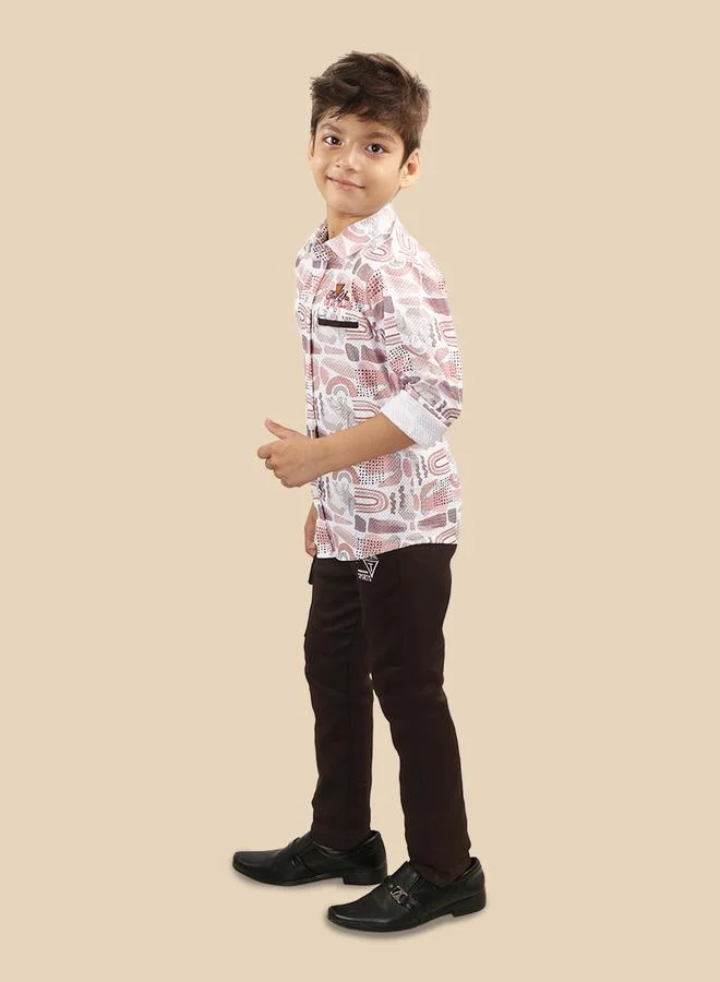 Ts Trends Ts Trends Printed Buttoned Shirt and Pant Set