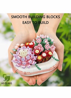 Excefore Succulents Building Set Cute Botanical Collection,Gifts for Girls Boys Kids 8+ and Adults, Bonsai Plant Garden-Classic Bricks Compatible with Lego (JK2722-Sweetheart-327PCS)  - Image 4