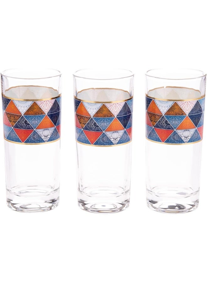 AKDC Glass Tumbler 3Pcs L(6CM) XW(6CM) XH(14CM) transparent - Image 1